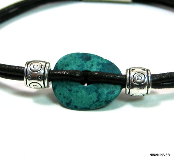 N4624h_bracelet_cordon_cuir_disque_turquoise