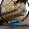 N4624terc_Bracelet_cordon_cuir_disque_turquoise