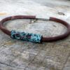 N4629tera_Bracelet_cuir_tube_patine_turquoise