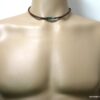 N4630f_collier_homme_cuir_tube_turquoise_bronze