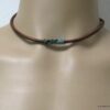 N4630g_collier_homme_cuir_tube_turquoise_bronze