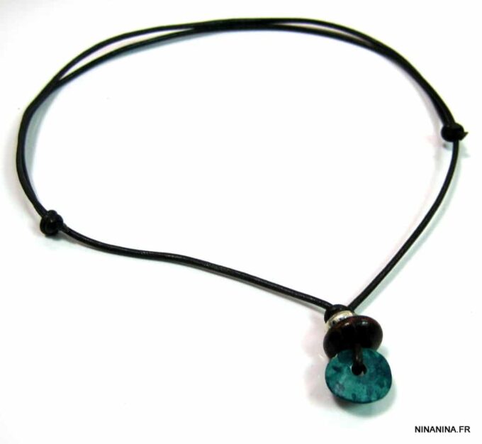 N4632b_collier_ethnique_cuir_disque_turquoise