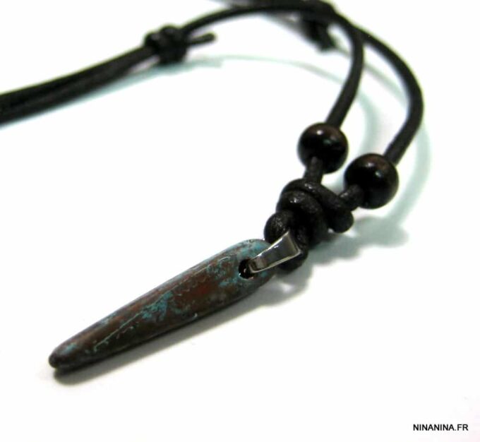 N4633a_collier_ethnique_cuir_corne_cuivre_turquoise