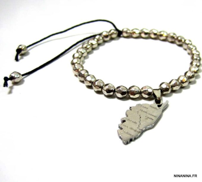 N4657b_bracelet_cordon_CORSE_perles_metal_argent