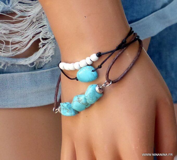N4676a_Bracelet_cordon_turquoise_naturelle_-_Bijoux_Bracelets_en_ligne_Ninanina