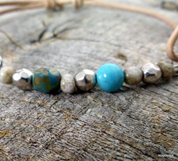 N4678terc_Bracelet_cordon_cuir_turquoise_veritable