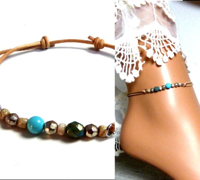 N4679a_bracelet_chaine_de_cheville_cordon_cuir_perles_turquoises-1