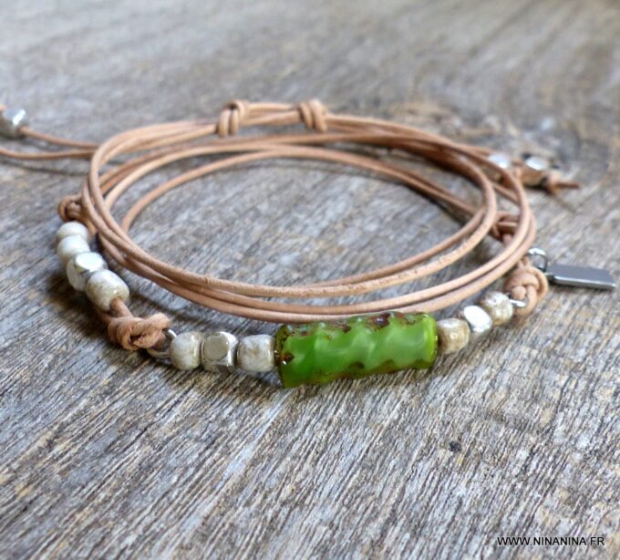 N4680_Bracelet_wrap_lacet_cuir_perle_boheme_turquoise_-_Bijoux_Bracelets_en_ligne_Ninanina