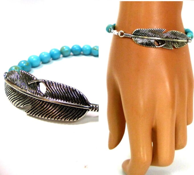 N4689a_bracelet_plume_argent_et_turquoises