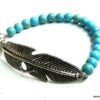 N4689bis_Bracelet_plume_metal_argente_et_turquoises_veritables