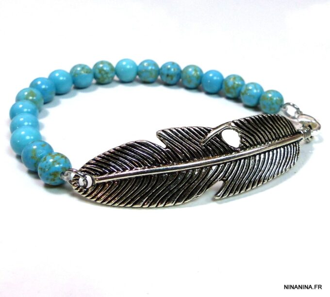 N4689i_bracelet_plume_argent_et_turquoises