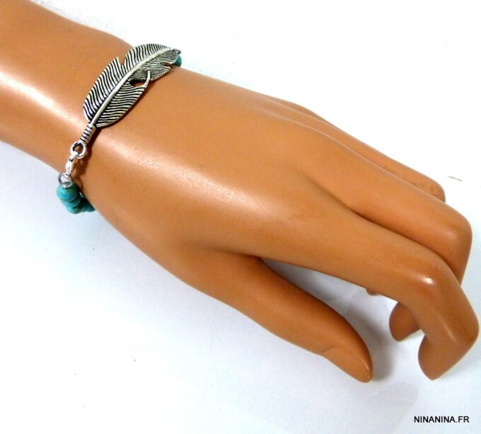 N4689l_bracelet_plume_argent_et_turquoises