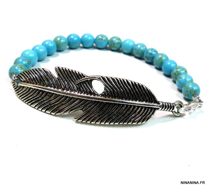 N4689q_bracelet_plume_argent_et_turquoises