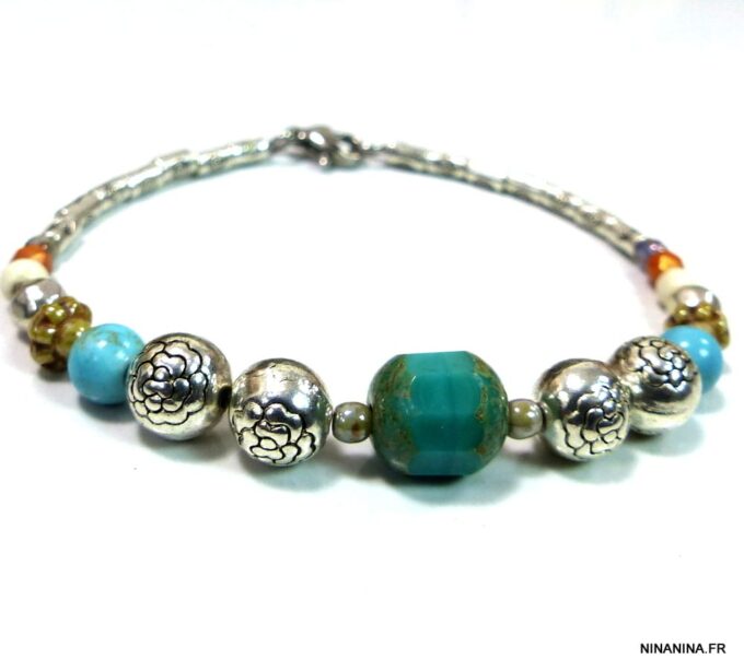 N4703c_bracelet_boheme_perles_picasso_tcheques_et_turquoises-1