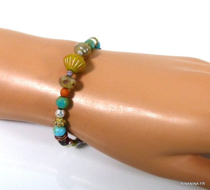 N4704b_bracelet_boheme_perles_picasso_tcheques_et_turquoises