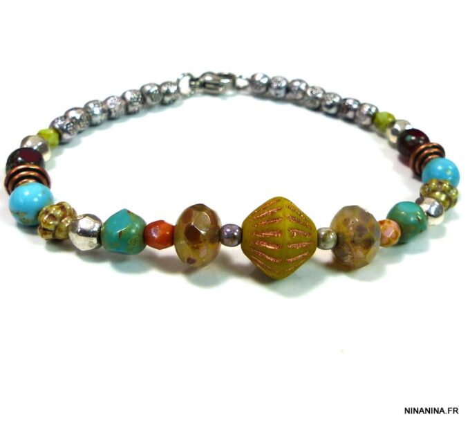 N4704d_bracelet_boheme_perles_picasso_tcheques_et_turquoises-1