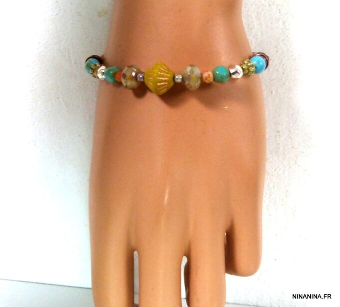 N4704h_bracelet_boheme_perles_picasso_tcheques_et_turquoises