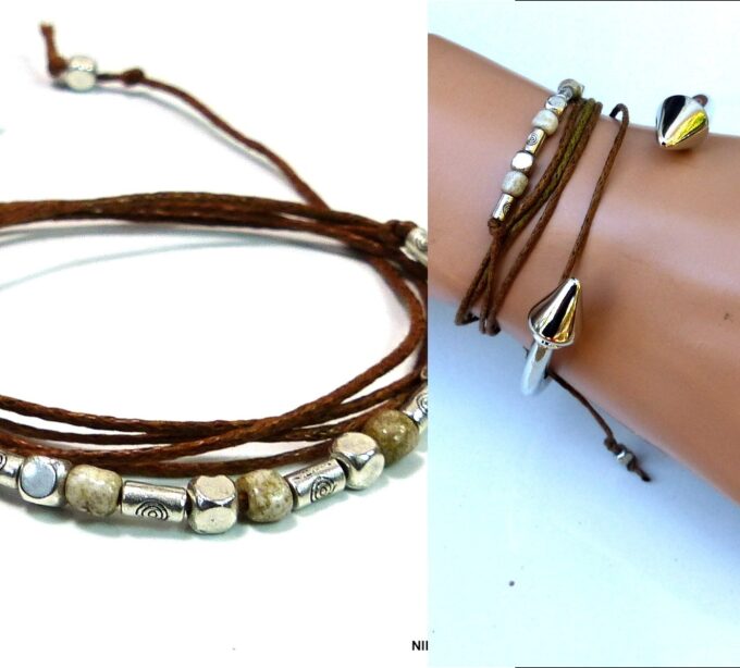 N4706_bracelet_wrap_minimaliste_perles_carrees_argent_-_Bijoux_Bracelets_en_ligne_Ninanina