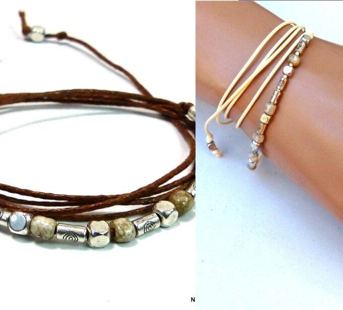 N4706b_bracelet_wrap_minimaliste_perles_carrees_argent_-_Bijoux_Bracelets_en_ligne_Ninanina