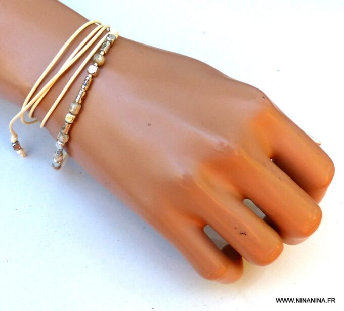 N4706d_bracelet_wrap_minimaliste_perles_carrees_argent_-_Bijoux_Bracelets_en_ligne_Ninanina