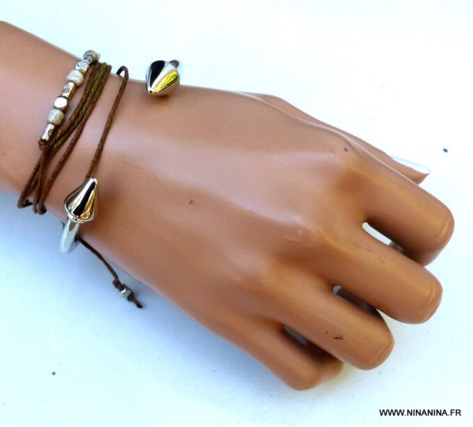 N4706i_bracelet_wrap_minimaliste_perles_carrees_argent_-_Bijoux_Bracelets_en_ligne_Ninanina