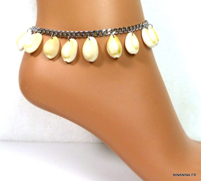 N4726b_bracelet_de_cheville_coquillages_acier_inoxydable-1