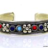 N4732b_bracelet_manchette_corail_lapis_lazuli_argent_tibetain