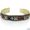N4732s_bracelet_manchette_corail_lapis_lazuli_argent_tibetain