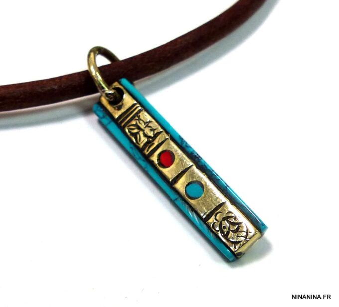 N4741f_collier_cordon_cuir_amulette_rectangle_turquoise