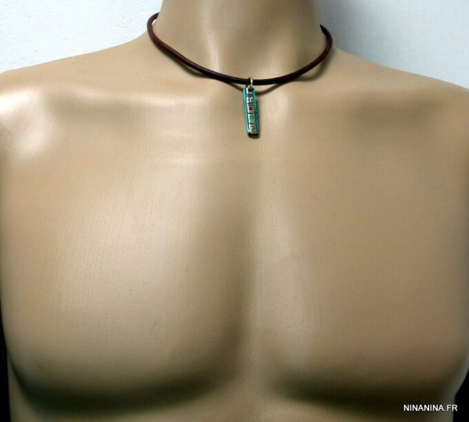 N4741g_collier_cordon_cuir_amulette_rectangle_turquoise