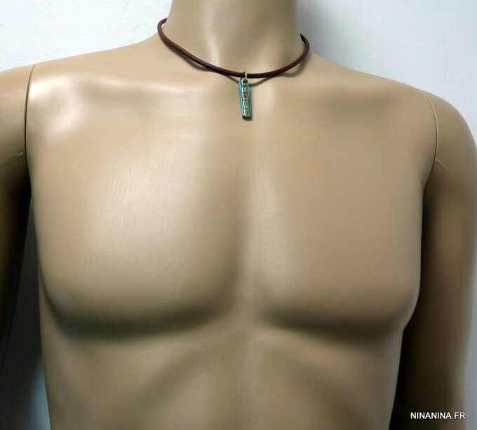 N4741j_collier_cordon_cuir_amulette_rectangle_turquoise