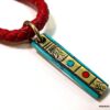N4743a_porte_cle_cordon_cuir_rouge_amulette_turquoise