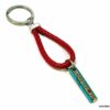 N4743b_porte_cle_cordon_cuir_rouge_amulette_turquoise