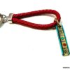 N4743c_porte_cle_cordon_cuir_rouge_amulette_turquoise