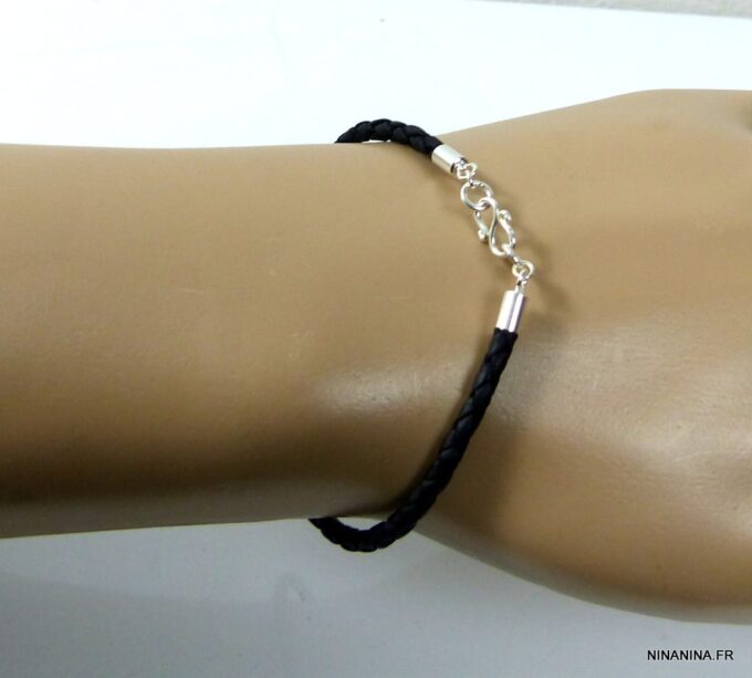 N4753c_Bracelet_cordon_cuir_tresse_argent_massif