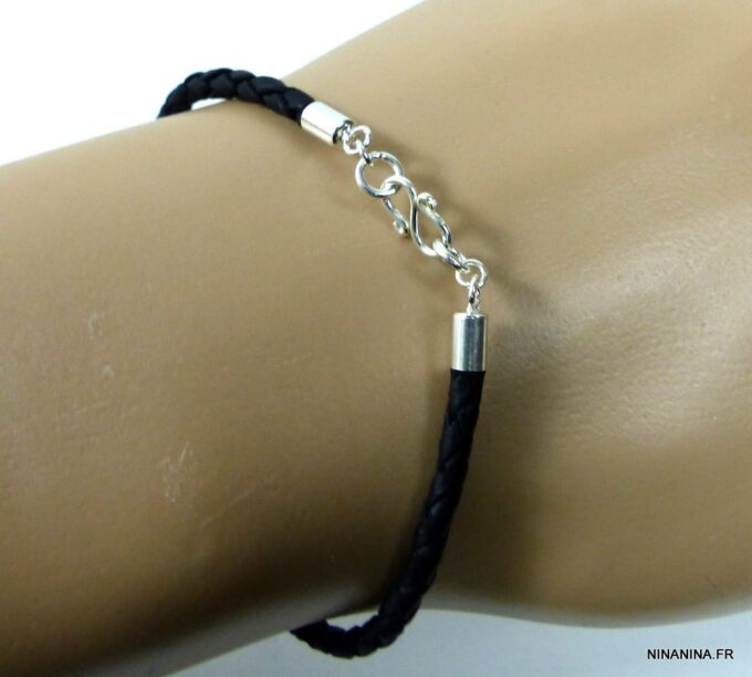 N4753f_Bracelet_cordon_cuir_tresse_argent_massif