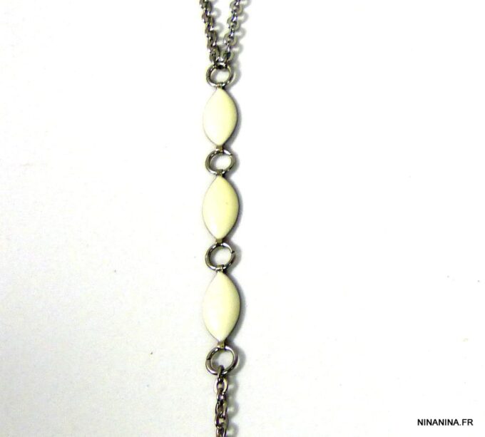 N4754bisa_chaine_de_corps_acier_inoxydable_emailles_blanche