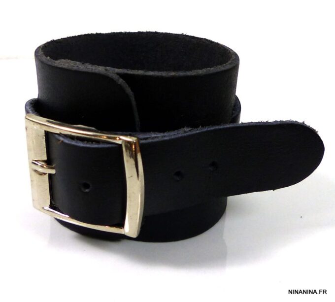 N4784l_bracelet_de_force_noir_boucle_argent