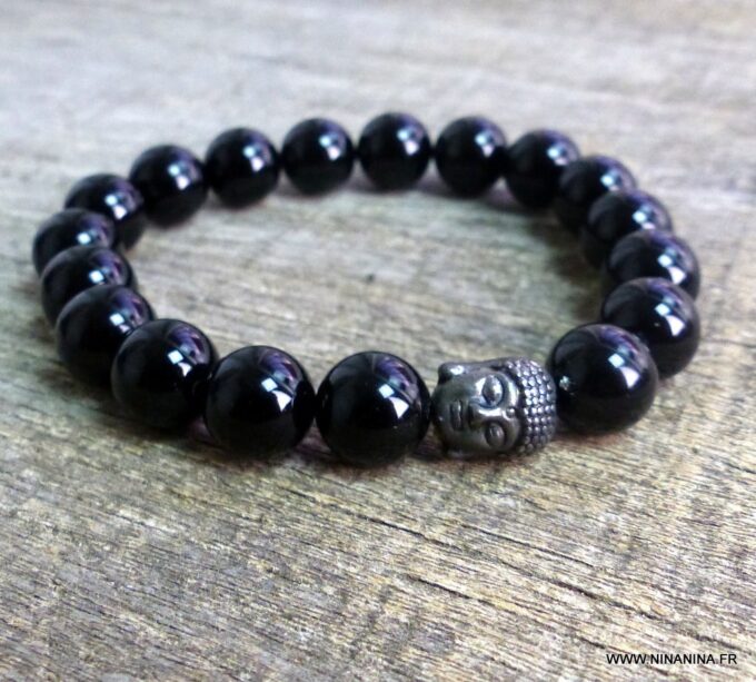 N4790_Bracelet_homme_strech_bouddha_perles_agates_noires_NINANINA