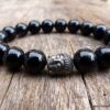 N4790d_Bracelet_elastique_homme_bouddha_metal_argent_agate_onyx_noir_brillant_-_Bijoux_Bracelets_en_ligne_Ninanina
