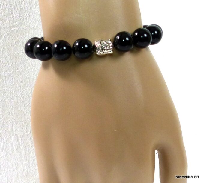 N4790d_bracelet_homme_perles_noires_bouddha_zen