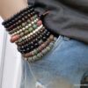 N4790e_Bracelet_elastique_homme_bouddha_metal_argent_agate_onyx_noir_brillant_-_Bijoux_Bracelets_en_ligne_Ninanina-1
