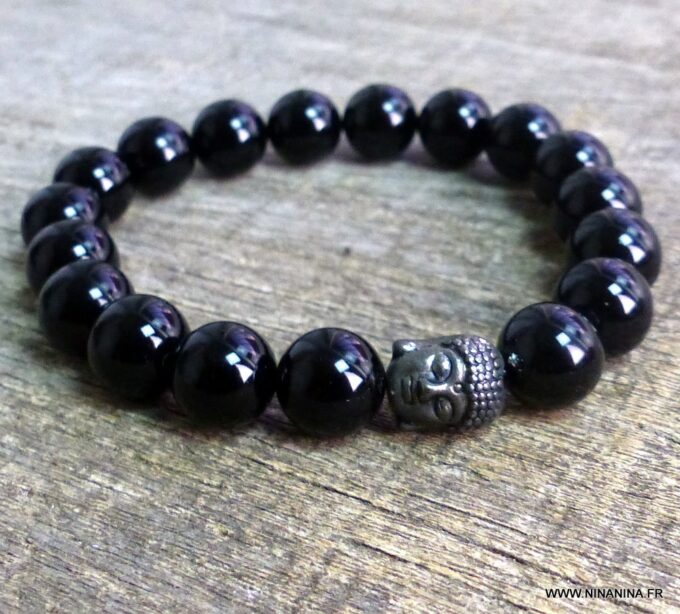 N4790e_Bracelet_homme_strech_bouddha_perles_agates_noires_NINANINA