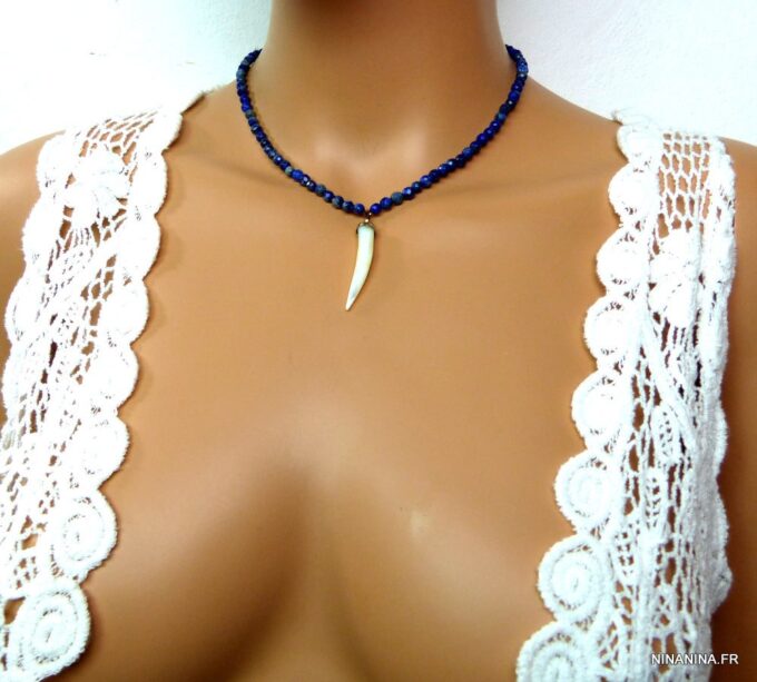 N4806i_collier_lapis_lazuli_argent_massif_corne_nacre_blanche