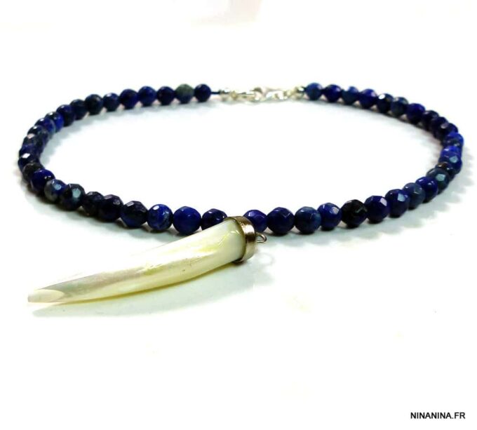 N4807f_chaine_de_cheville_lapis_lazuli_argent_massif_corne_nacre_blanche