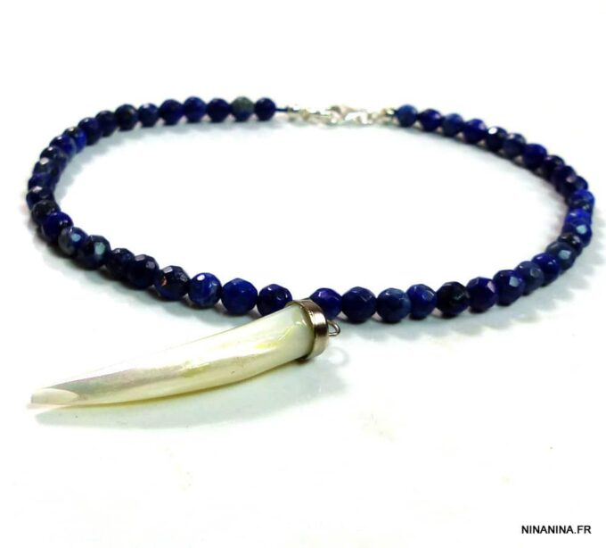 N4807j_chaine_de_cheville_lapis_lazuli_argent_massif_corne_nacre_blanche