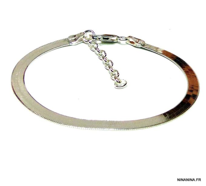 N4822b_bracelet_maille_serpent_plate_argent_massif