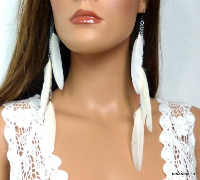 N4826e_boucles_doreilles_plumes_blanches_acier_inoxydable
