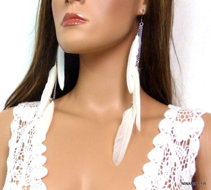 N4826n_boucles_doreilles_plumes_blanches_acier_inoxydable