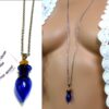 N4841l_collier_cordon_acier_inoxydable_fiole_verre_bleu_personnalise